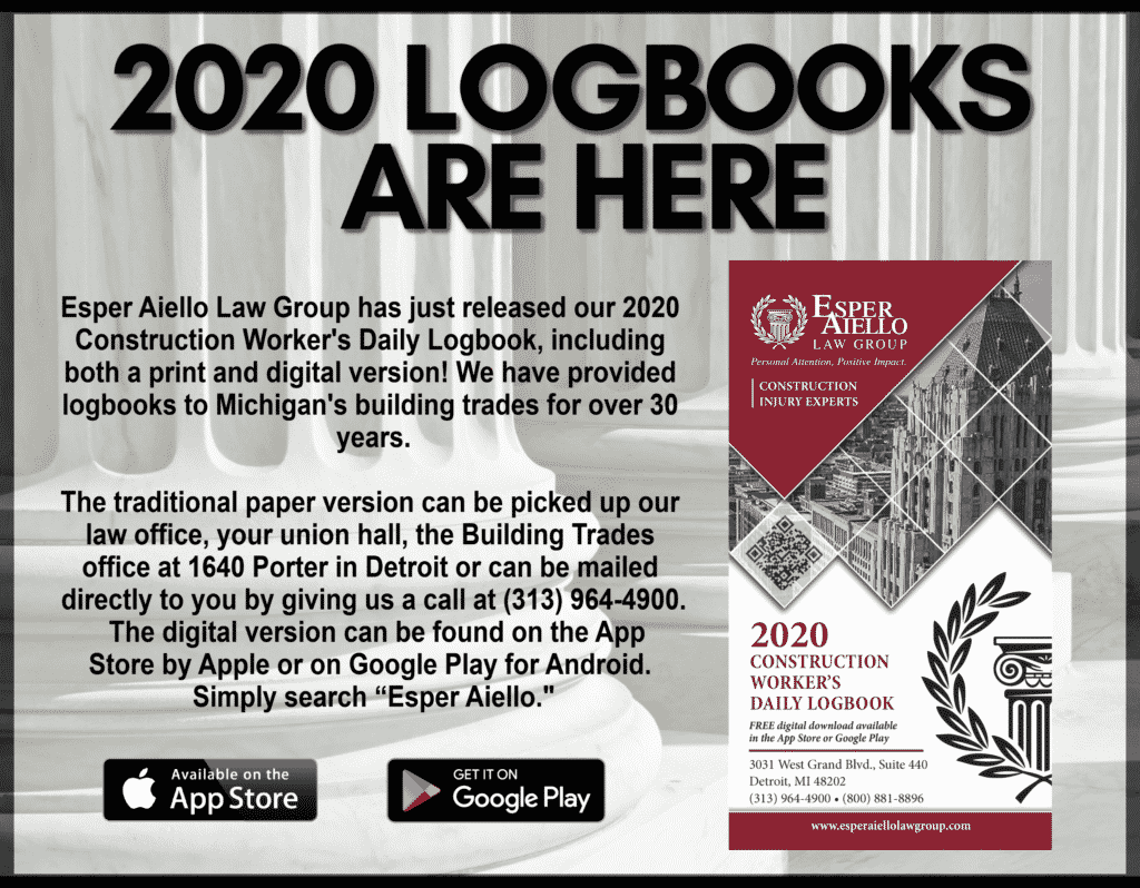 The 2020 Construction Workers' Daily Logbook is Now Available